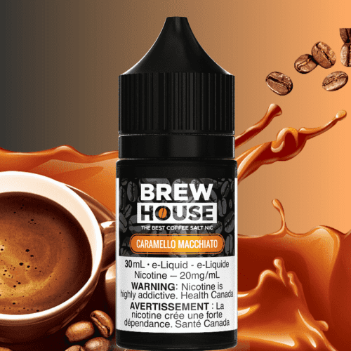 caramello macchiato salt by brew house e liquid steinbach vape superstore and bong shop manitoba canada 41831789297917