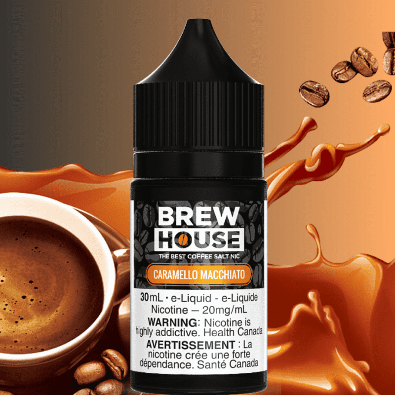 caramello macchiato salt by brew house e liquid steinbach vape superstore and bong shop manitoba canada 41831789297917