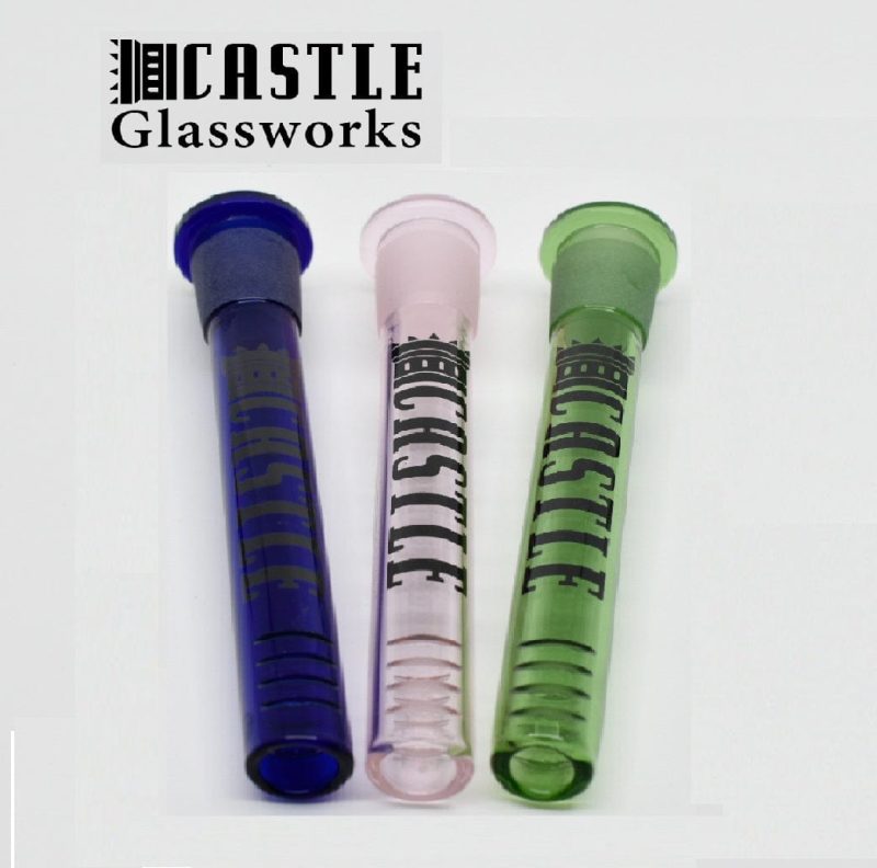 Castle Glassworks 14mm Colored Downstem Pink Steinbach Vape SuperStore and Bong Shop Manitoba Canada