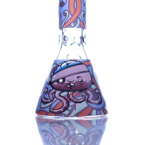 Castle Glassworks 9mm Octopus Beaker-16" 16" / 9mm w/12mm base Steinbach Vape SuperStore and Bong Shop Manitoba Canada