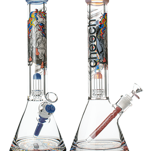 cheech glass 12mm unicorn decal beaker w 15mm base 4lbs steinbach vape superstore and bong shop manitoba canada 40012188057853