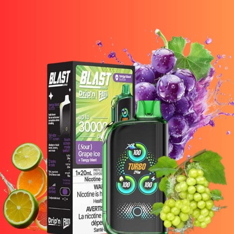 Envi Drip'n x Fasta Blast 30K Disposable Vape-Sour Grape Ice 30000 Puffs Steinbach Vape SuperStore and Bong Shop Manitoba Canada