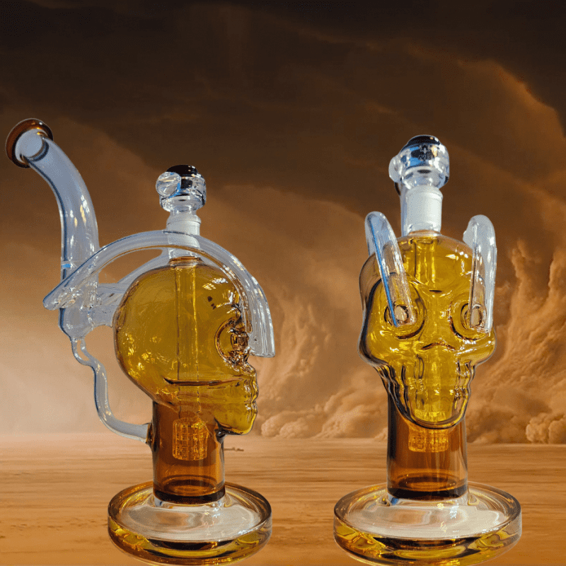 high class glass 7mm amber skull bong steinbach vape superstore and bong shop manitoba canada 40522138484989