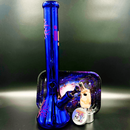 Infyniti 7mm Metallic Tree Of Life Beaker 18" Blue Purple Steinbach Vape SuperStore and Bong Shop Manitoba Canada