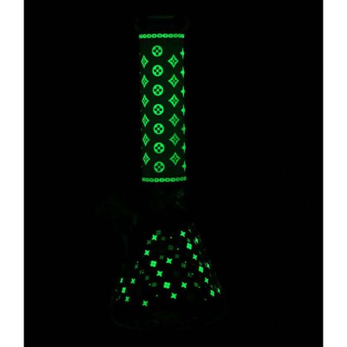 lv pattern 7mm beaker bong glow in the dark 14 5 steinbach vape superstore and bong shop manitoba canada 40011430985981