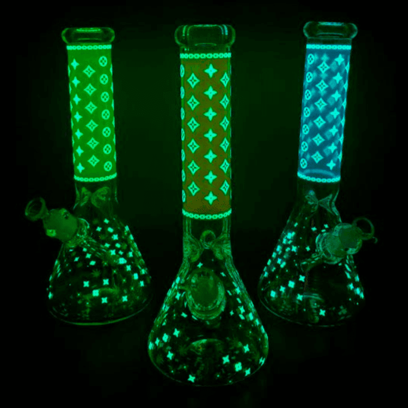 lv pattern 7mm beaker bong glow in the dark 14 5 steinbach vape superstore and bong shop manitoba canada 41775183626493