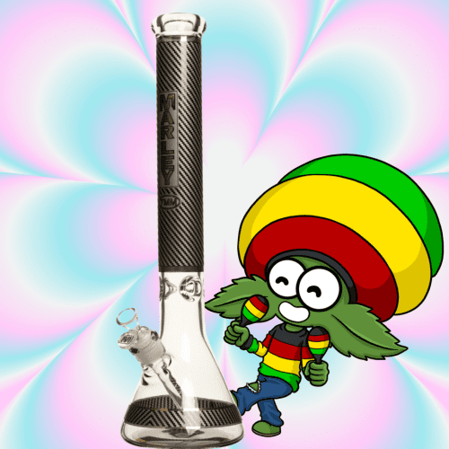 Marley Diagonal Blaze 9mm Beaker Bong-18" 18"/9mm Steinbach Vape SuperStore and Bong Shop Manitoba Canada