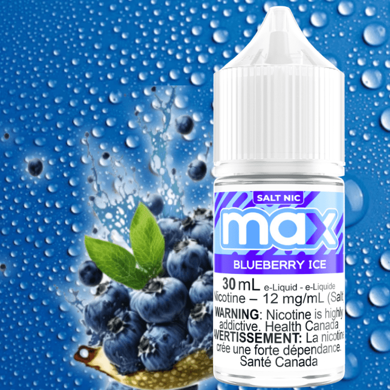 Max E-Liquid - Blueberry Ice Salt 30ml / 12mg Steinbach Vape SuperStore and Bong Shop Manitoba Canada