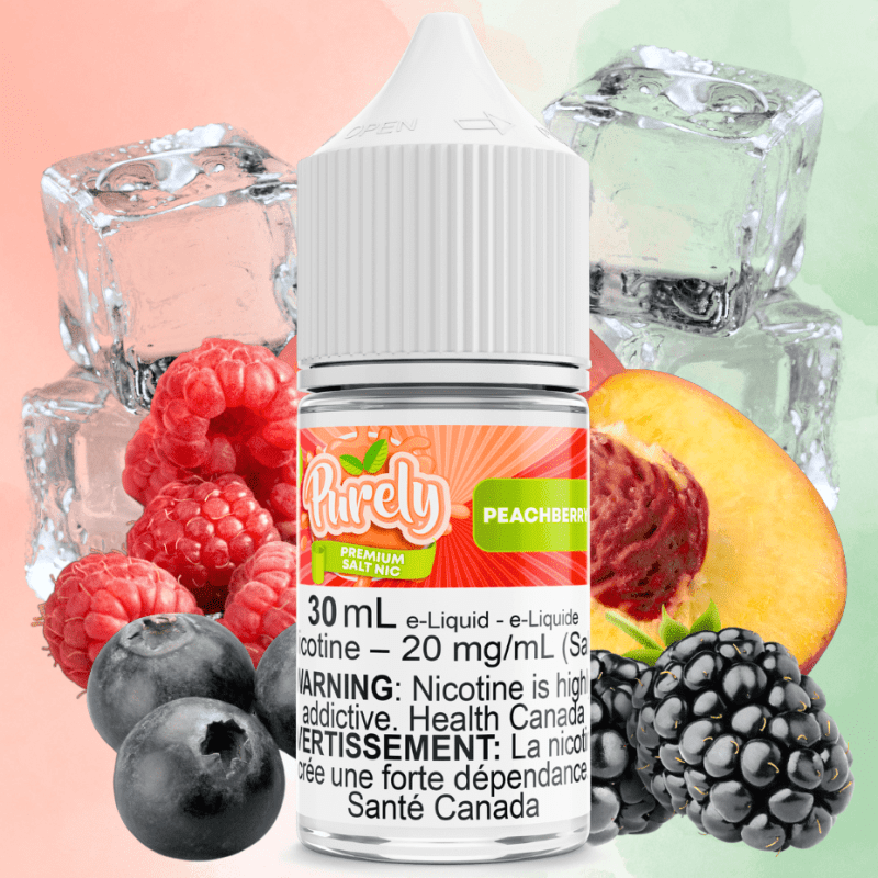 peachberry ice salt nic by purely e liquid steinbach vape superstore and bong shop manitoba canada 40168877162749