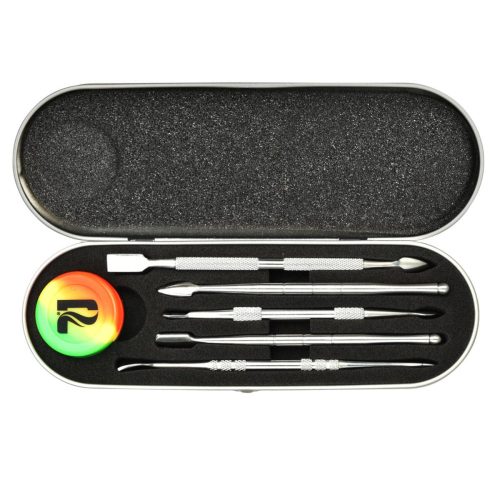 Pulsar 6-Piece Metal Dab Tool Kit & Case Silver Steinbach Vape SuperStore and Bong Shop Manitoba Canada