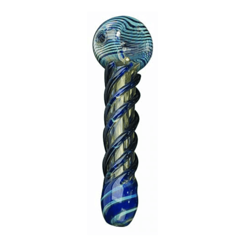 Red Eye Glass 4" Color Icicles Hand Pipe Blue Steinbach Vape SuperStore and Bong Shop Manitoba Canada