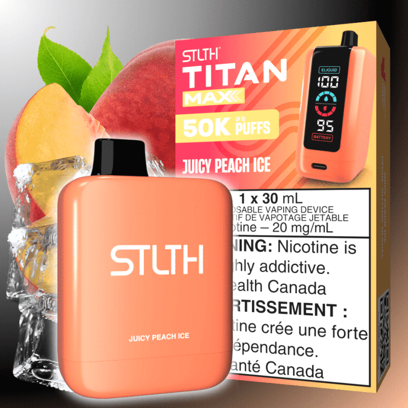 STLTH Titan Max 50k Disposable Vape-Juicy Peach Ice 50000 Puffs Steinbach Vape SuperStore and Bong Shop Manitoba Canada