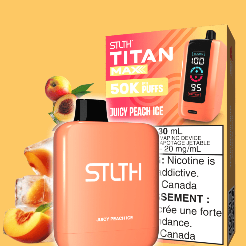 stlth titan max 50k disposable vape juicy peach ice 50000 puffs steinbach vape superstore and bong shop manitoba canada 42046182129917