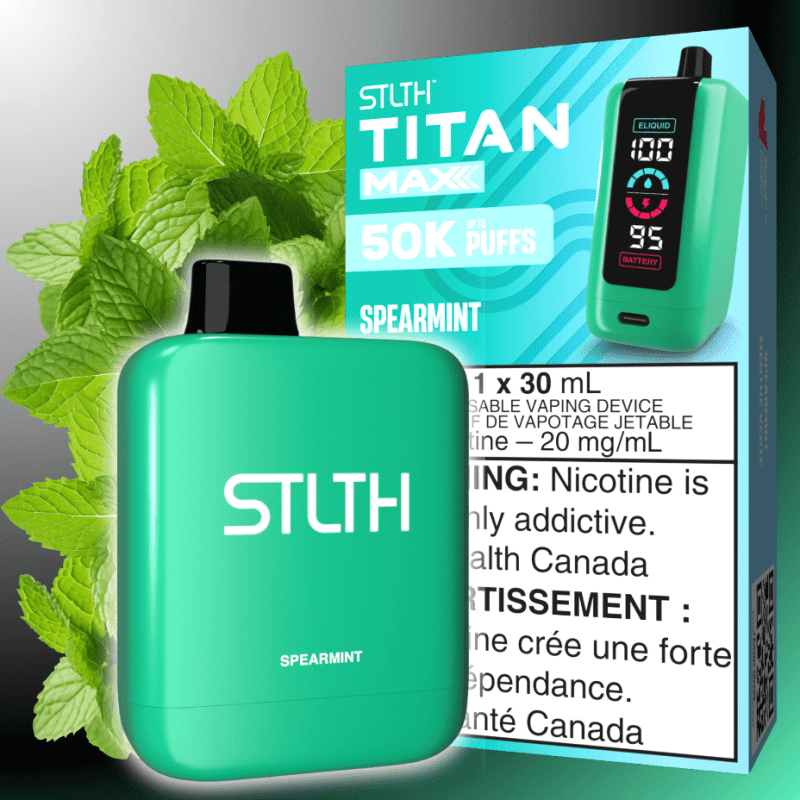 STLTH Titan Max 50k Disposable Vape-Spearmint 50000 Puffs Steinbach Vape SuperStore and Bong Shop Manitoba Canada