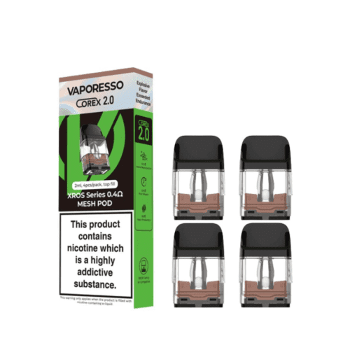 Vaporesso Xros Corex 2.0 Series Replacement Pods-4pkg 0.4 ohm (4 Pack) Steinbach Vape SuperStore and Bong Shop Manitoba Canada