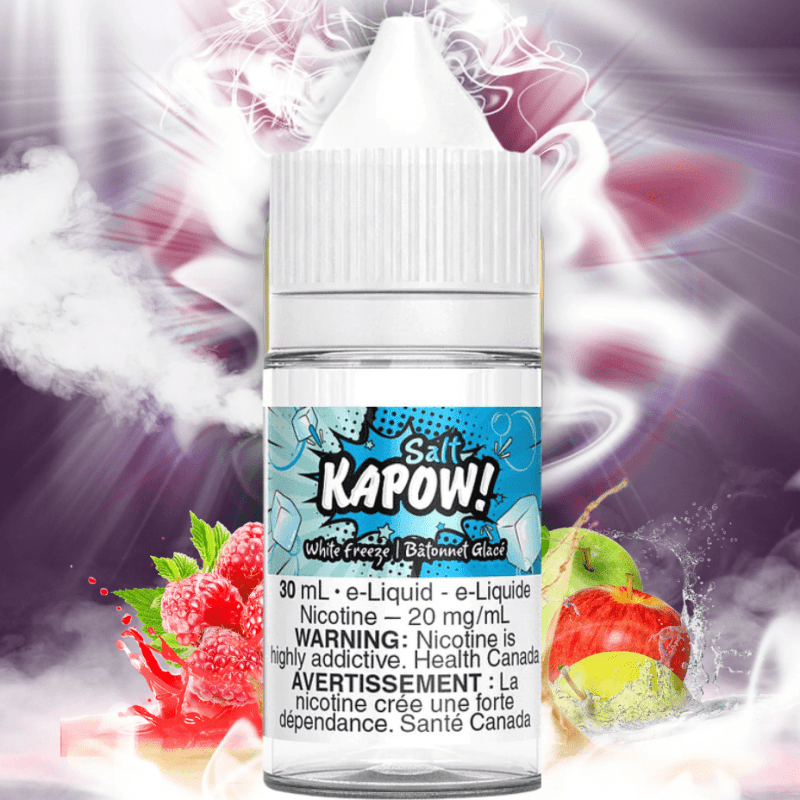 white freeze salt by kapow e liquid steinbach vape superstore and bong shop manitoba canada 41203986399485