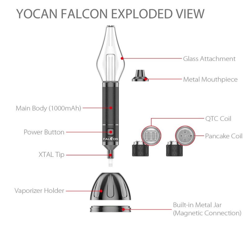 Yocan Falcon Vaporizer Kit Black Steinbach Vape SuperStore and Bong Shop Manitoba Canada